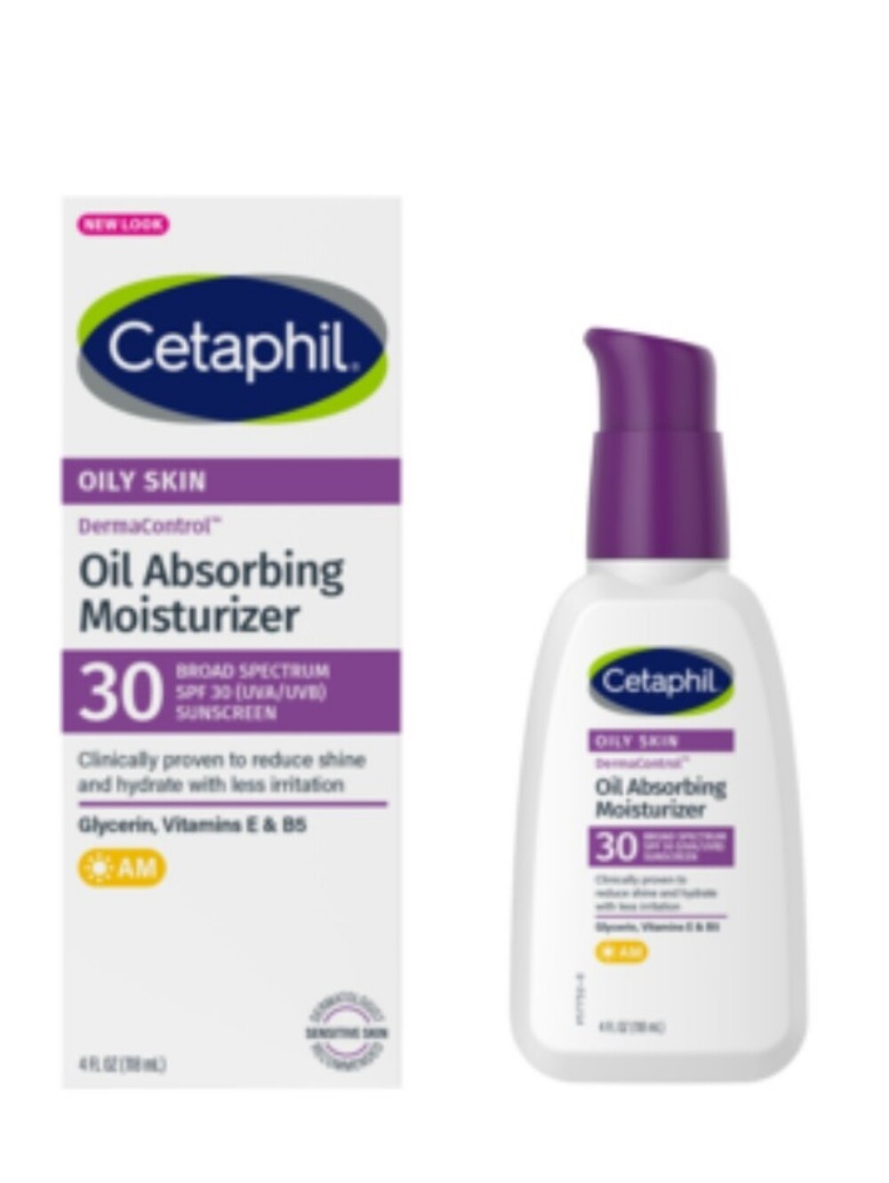 Cetaphil DermaControl Oily Skin Oil Absorbing AM Moisturizer SPF 30 – 4 Fl oz